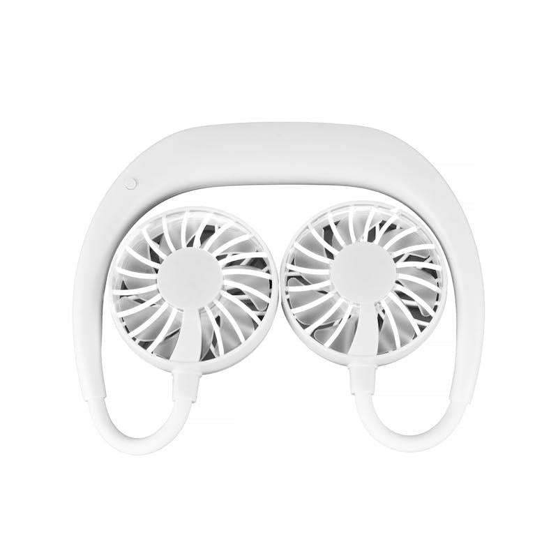 Load image into Gallery viewer, Living Today Sports Rechargeable Neck Fan Portable 3 Speeds USB Charging White
