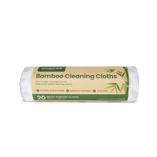 Ecopack Multi-Purpose Bamboo Cloths Bundle 3 Rolls/60 Cloths