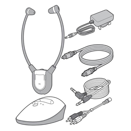 Oricom TV7400 Amplified Wireless Headset with Fast Charging Cradle 1pc