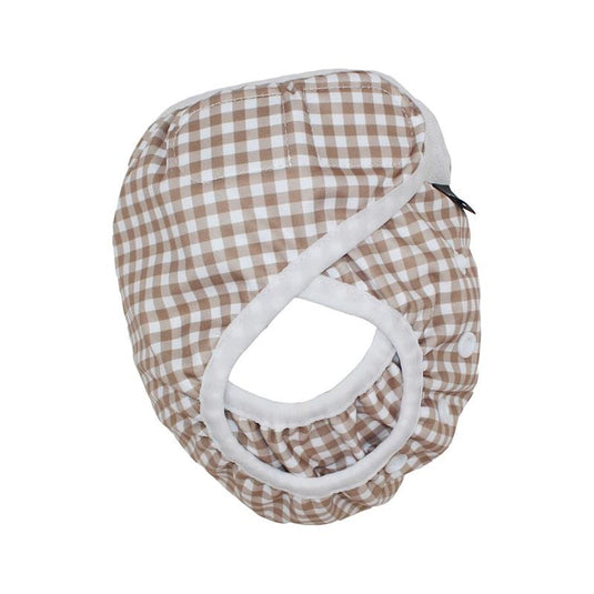 tyoub Adjustable Reusable Swim Nappy and Wet Bag - Fawn Gingham Check One Size