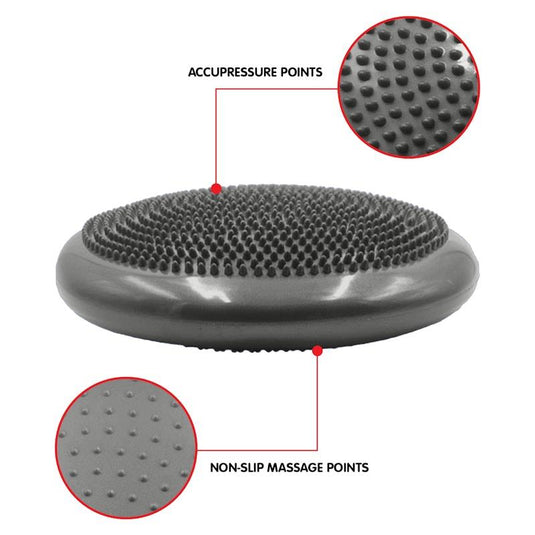 Powertrain Yoga Stability Disc Home Gym Pilates Balance Trainer Grey