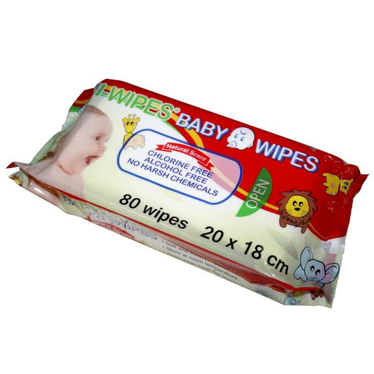 Uni-Wipe Natural Scented Baby Wipes 80 Wipes 20Pack