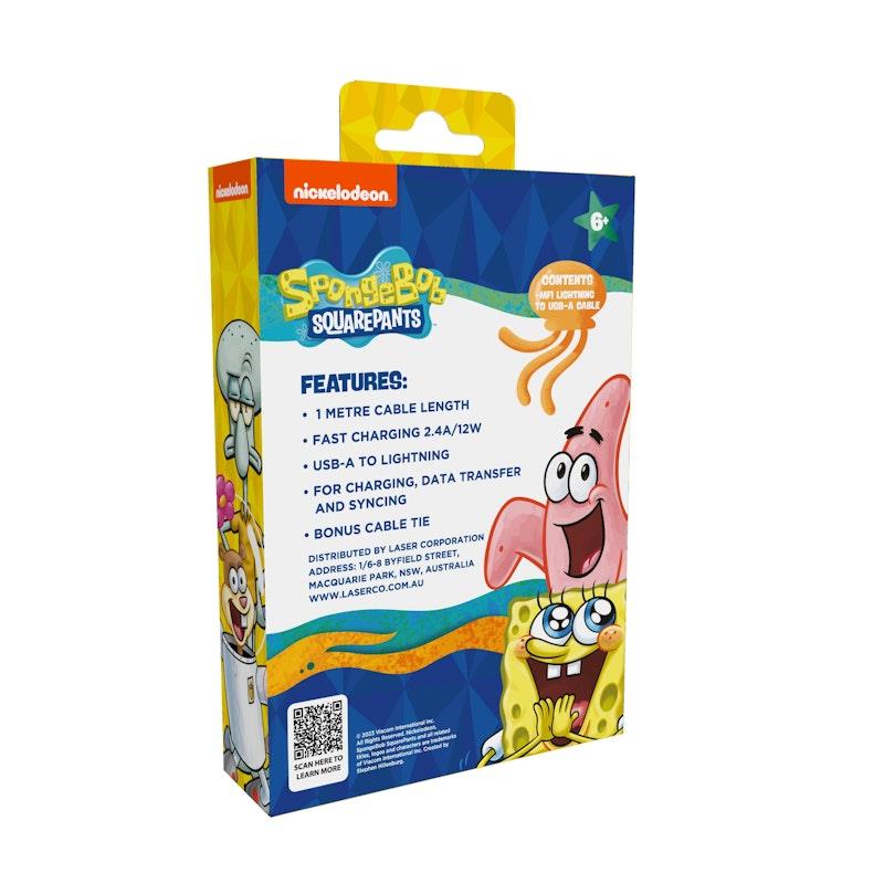Load image into Gallery viewer, SpongeBob Lightning to USB-A Cable Patrick 1M 1 Piece
