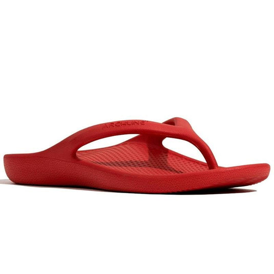 Archline Orthotic Foam Thongs Arch Support Flip Flops Orthopedic Rebound - Red Euro Size 42