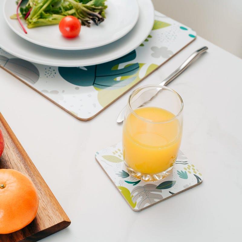 Load image into Gallery viewer, Clevinger MDF Placemats and Coasters Monstera 8 Pieces
