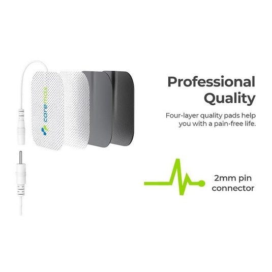 Caremax 4(cm) X 4(cm) Premium Electrode Pads (Pin Connector) 5Pack