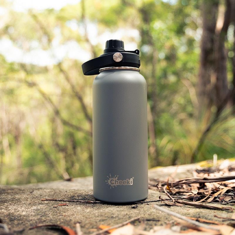 Load image into Gallery viewer, Cheeki 1 Litre Insulated Adventure Bottle Slate
