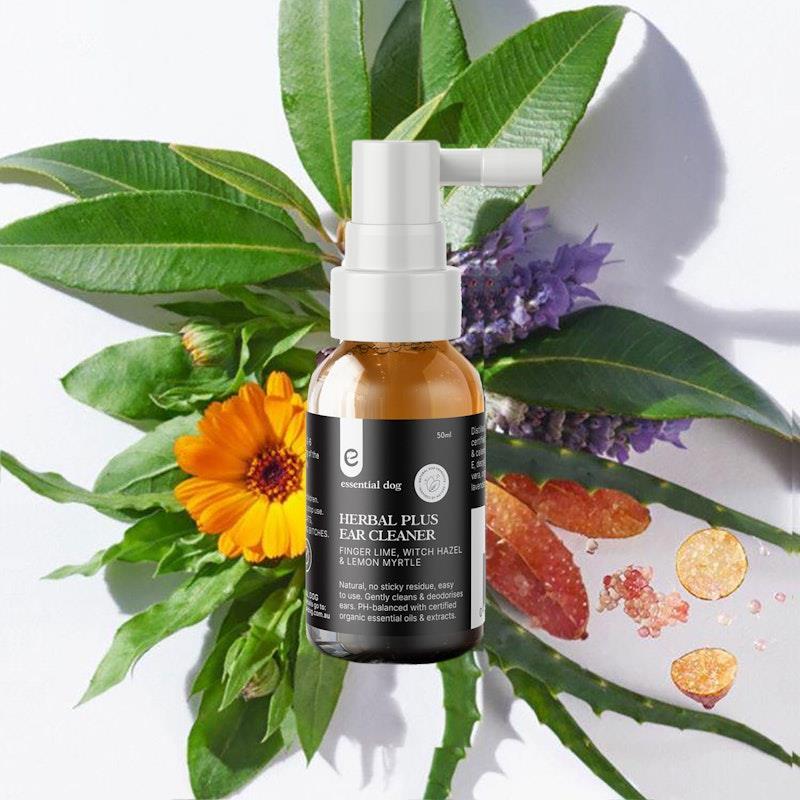 Load image into Gallery viewer, Essential Dog Herbal Dog Ear Cleaner: Witch Hazel, Finger Lime and Lemon Myrtle 50ml
