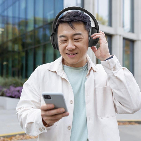Laser ANC Bluetooth Headphones - 20hr Battery Black