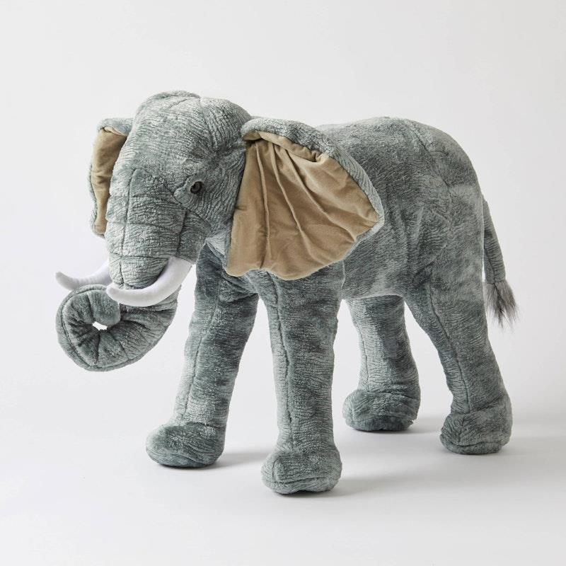 Load image into Gallery viewer, Jiggle &amp; Giggle Large Standing Soft Plush Toy Elephant
