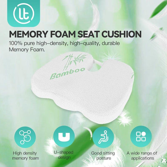 Clevinger Bamboo Memory Foam Seat Cushion 1pc