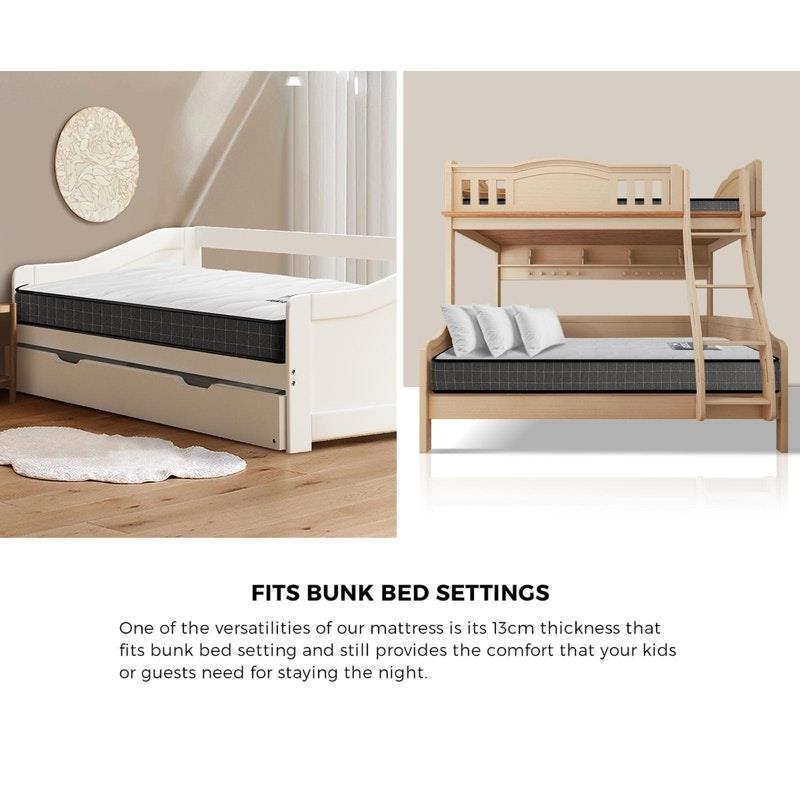 Load image into Gallery viewer, Bedra Bedding Single Mattress Tight Top Bed Bonnell Spring Foam 13CM Medium Firm 1unit
