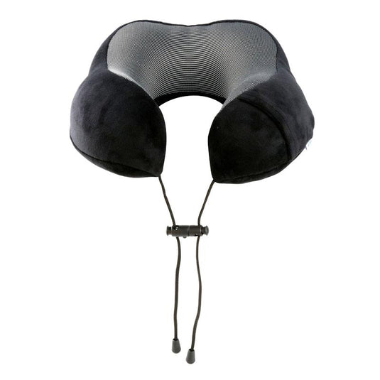 Laser Memory Foam Neck Pillow - Easy Snap Black