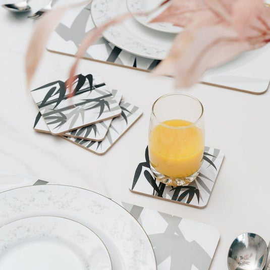 Clevinger MDF Placemats and Coasters Bamboo 8 Pieces