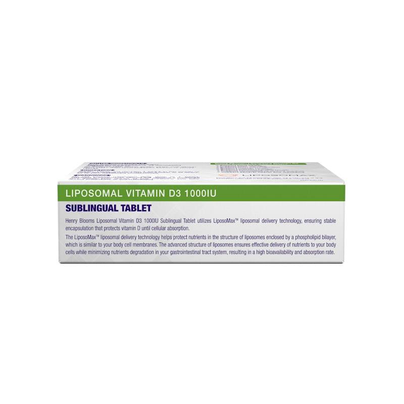 Load image into Gallery viewer, Henry Blooms Liposomal Vitamin D3 Sublingual 30 Tablets 1unit
