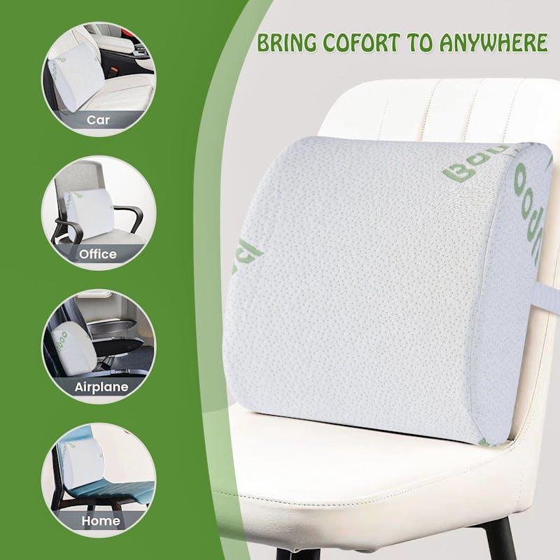 Load image into Gallery viewer, Clevinger Bamboo Memory Foam Back Support Office, Car Pillow 1pk
