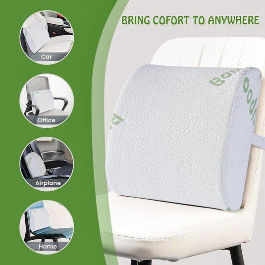 Clevinger Bamboo Memory Foam Back Support Office, Car Pillow 1pk