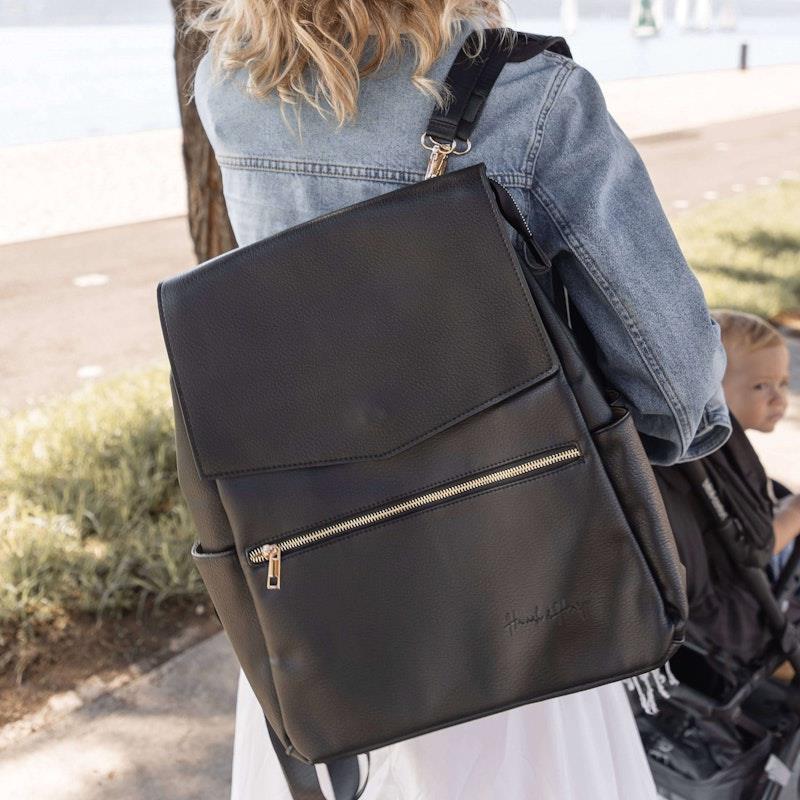 Load image into Gallery viewer, Hannah &amp; Henry Classic Nappy Bag Backpack Black
