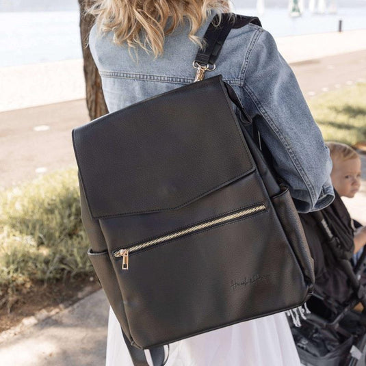 Hannah & Henry Classic Nappy Bag Backpack Black