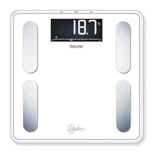 Beurer BF400W Digital Glass Body Fat Scale: Signature Line White 1unit