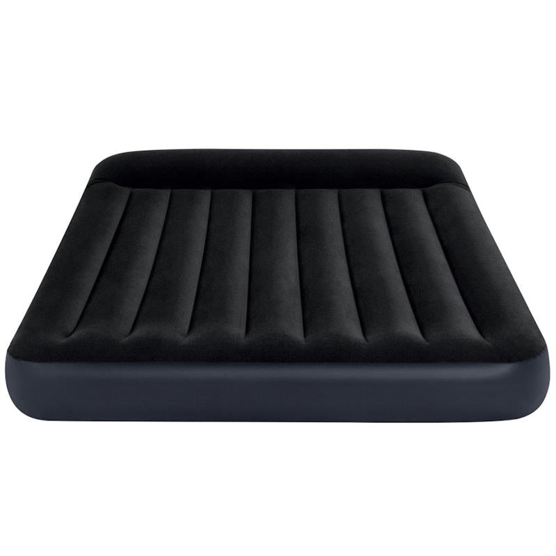 Load image into Gallery viewer, Intex Dura-Beam Classic Inflatable Airbed Mattress w/ Pillow Rest Black Queen
