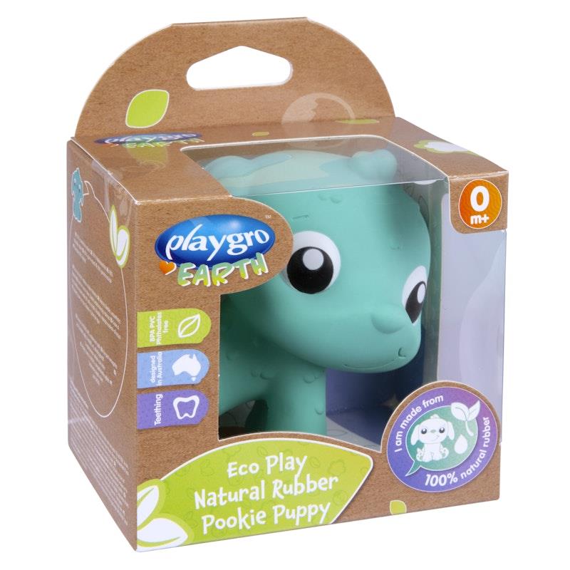 Load image into Gallery viewer, Playgro Eco Play Natural Rubber Pooky Puppy Turquoise
