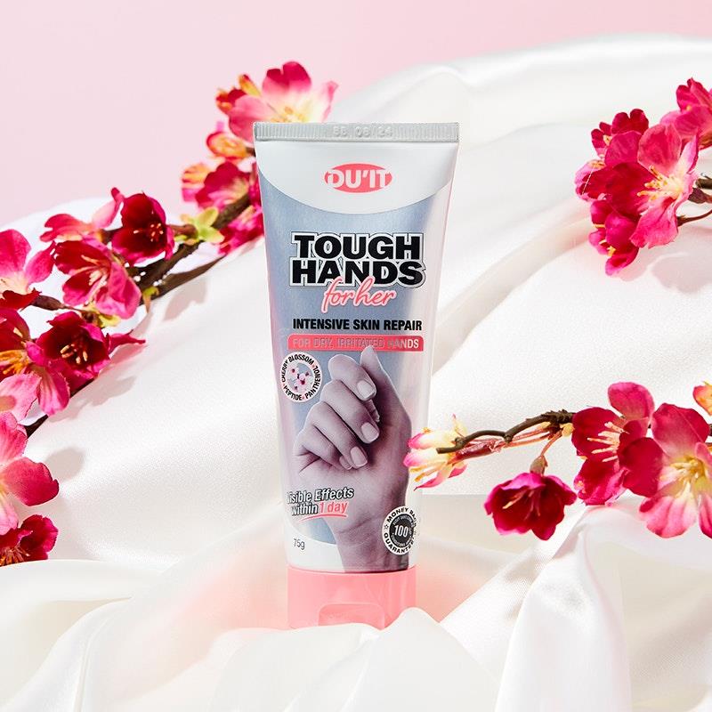 Load image into Gallery viewer, DU'IT Tough Hands for Her Cherry Blossom 75g | Anti-Aging Hand Cream 3Pack
