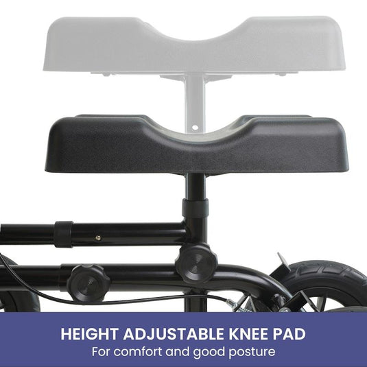 Orthonica Foldable Steel Mobility Knee Scooter Walker Black