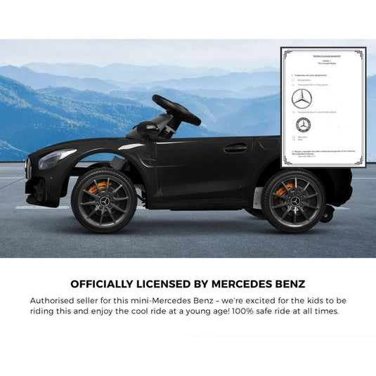 Mercedes-Benz Kids Ride On Car AMG GTR Licensed Remote Electric Toy 12V Black