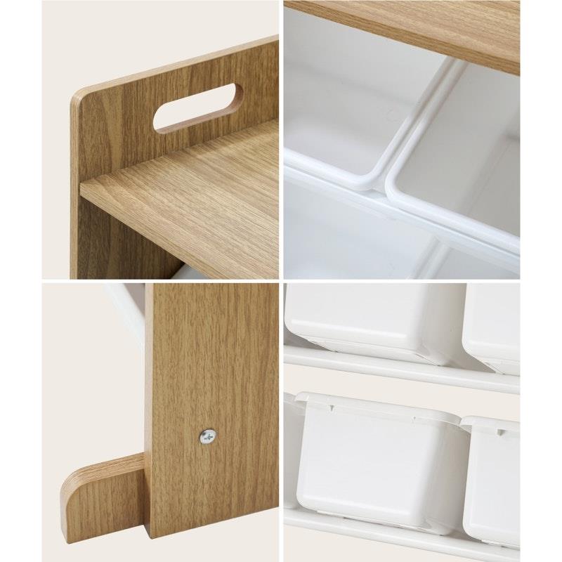Load image into Gallery viewer, Oikiture 9 Bins Kids Toy Box Bookshelf Organiser Display Shelf Storage Rack Natural

