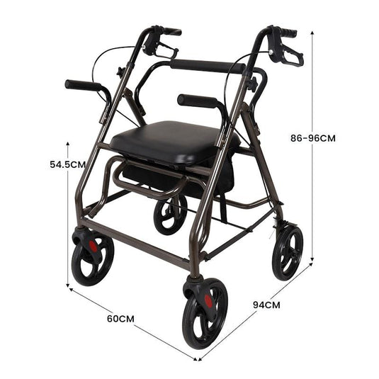 Orthonica Aluminum Rollator Walker Grey