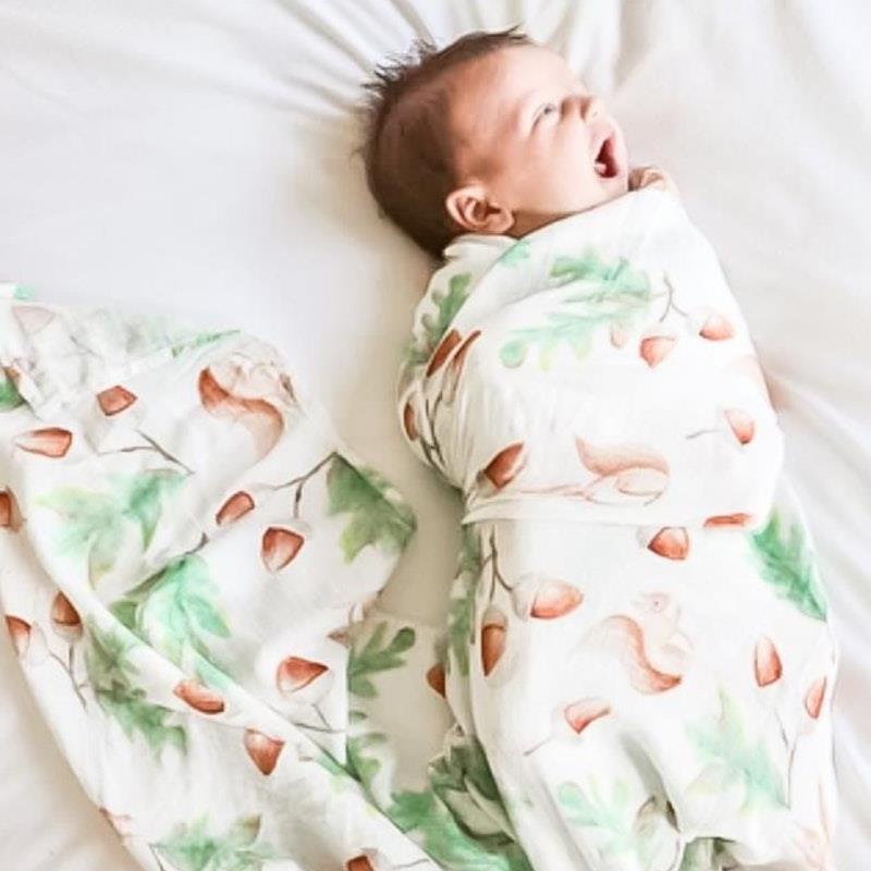 Load image into Gallery viewer, Bubba Bump Woodland Bamboo Muslin Wrap 1piece
