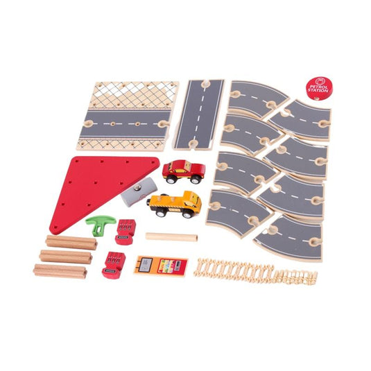 Riababy Wooden Petrol Station Set
