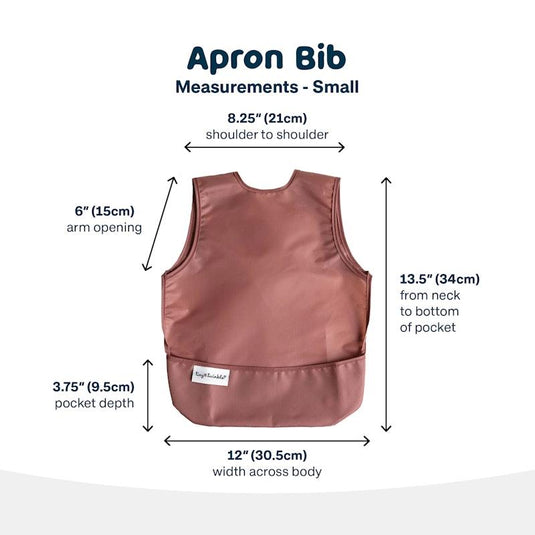 Tiny Twinkle - Mess - Proof Apron Bib 2 Pack - Taupe & Dandelion Large (2-4Y)