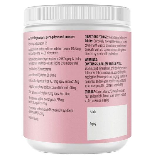 Life Botanics Hair Growth Support + Collagen Powder 3x150g Pack