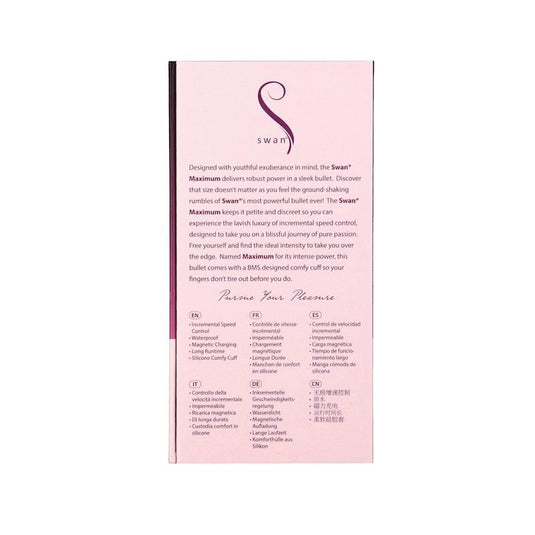 BMS Swan Maximum Rechargeable Bullet Pink