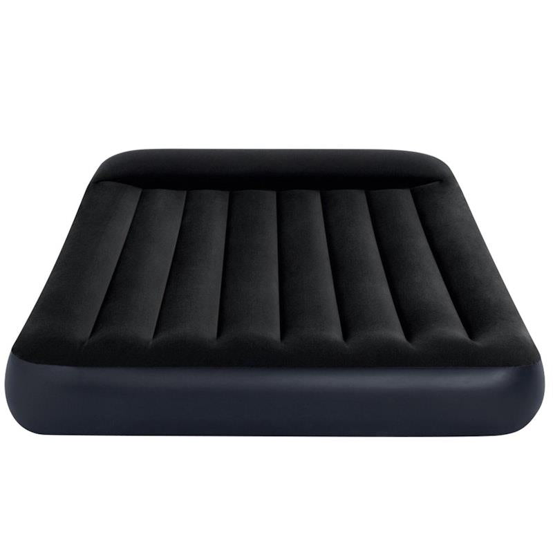 Load image into Gallery viewer, Intex Dura-Beam Classic Inflatable Airbed Mattress w/ Pillow Rest Black Full Double

