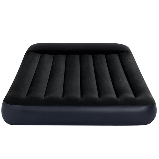 Intex Dura-Beam Classic Inflatable Airbed Mattress w/ Pillow Rest Black Full Double