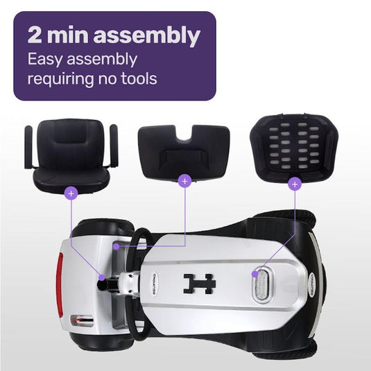 Equipmed Electric Mobility Scooter For Elderly Pathline (Silver)