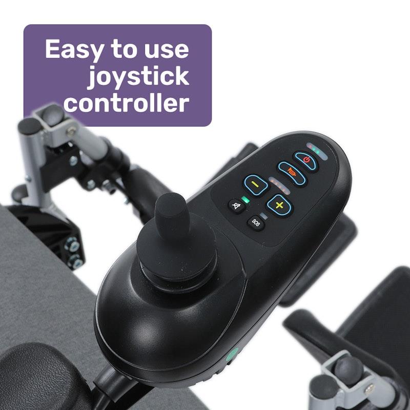Load image into Gallery viewer, Equipmed Power Electric Wheelchair, Folding, Airline Approved, ARTG Certified, Recline Adjustment, Headrest, Aluminium Frame, Lithium Battery Grey
