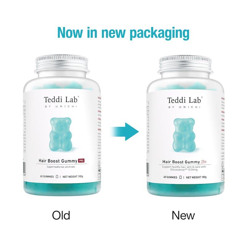 Load image into Gallery viewer, Teddi Lab by Unichi Hair Boost Gummy PRO 60s x3with Biotin for Hair, Skin &amp; Nails Pack
