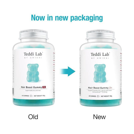 Teddi Lab by Unichi Hair Boost Gummy PRO 60s x3with Biotin for Hair, Skin & Nails Pack