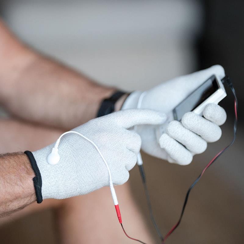Load image into Gallery viewer, Caremax  Electrode Conductive Hand Glove Garment for TENS Machine 1 Pair
