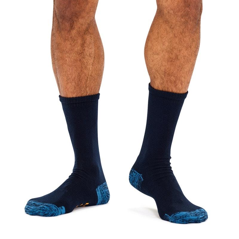Load image into Gallery viewer, Jack of All Trades 12 Pairs of Men's Top to Toe Comfort Socks - Navy Size 6-10
