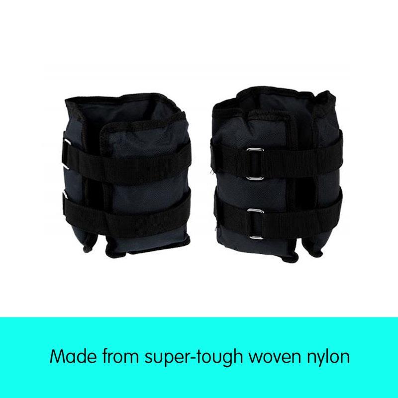 Load image into Gallery viewer, Powertrain Adjustable Ankle Weights Gym Equipment Wrist Fitness Yoga 2x2Kg
