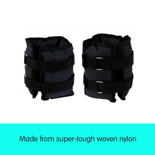 Powertrain Adjustable Ankle Weights Gym Equipment Wrist Fitness Yoga 2x2Kg