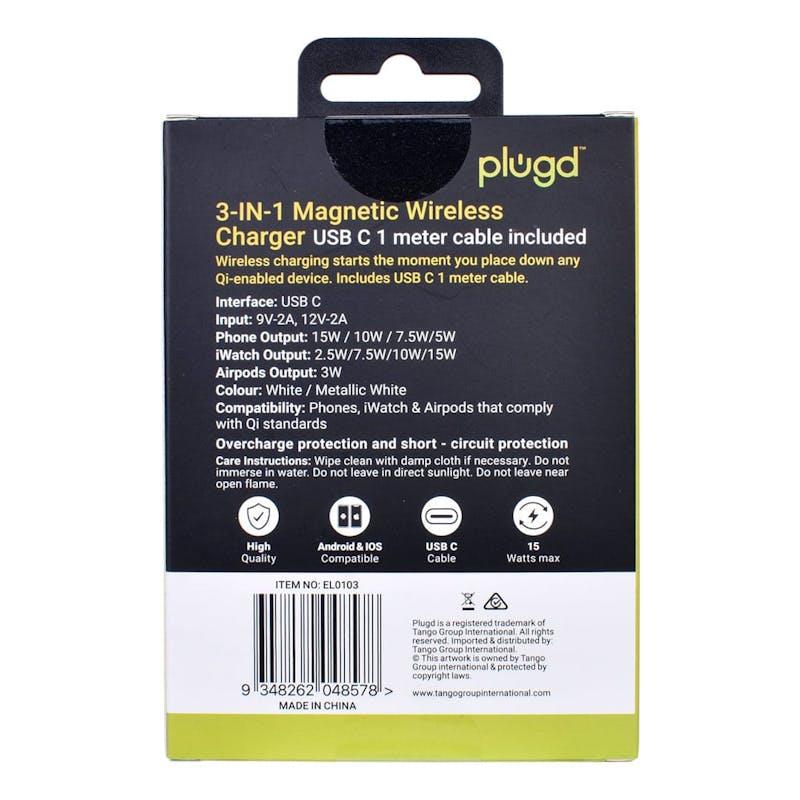Load image into Gallery viewer, PLUGD 3 in 1 Wireless Charging Foldable Station for Apple Mag Safe 1 Piece
