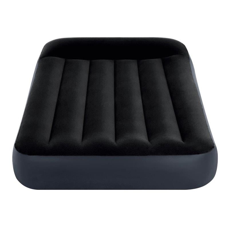 Load image into Gallery viewer, Intex Dura-Beam Classic Inflatable Airbed Mattress w/ Pillow Rest Black Twin Single
