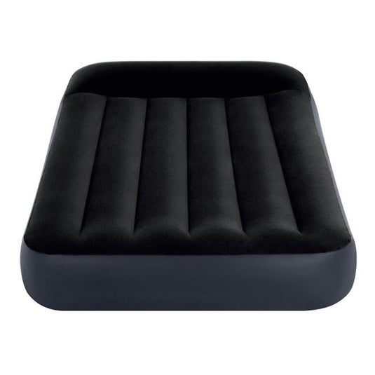 Intex Dura-Beam Classic Inflatable Airbed Mattress w/ Pillow Rest Black Twin Single