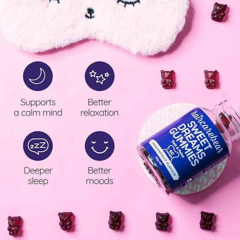 Load image into Gallery viewer, Haircarebear Sweet Dreams 3x60 Gummies Pack
